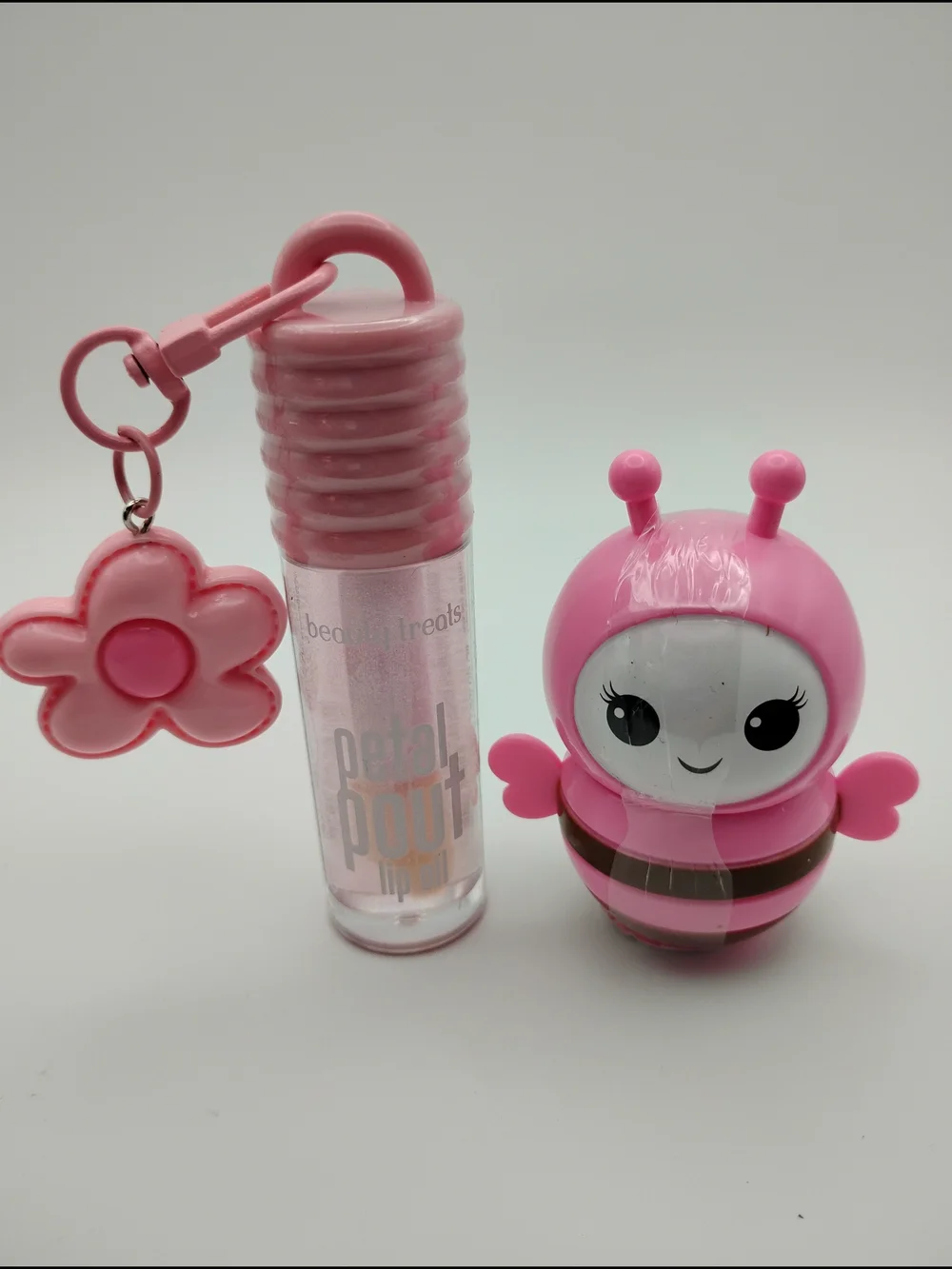 Petal Pout Pink Lip Oil By Beauty Treats & Bumblebee Lip Balm - Picture 3 of 4